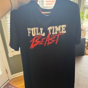 BCG Black T-Shirt with Red and White Graphic